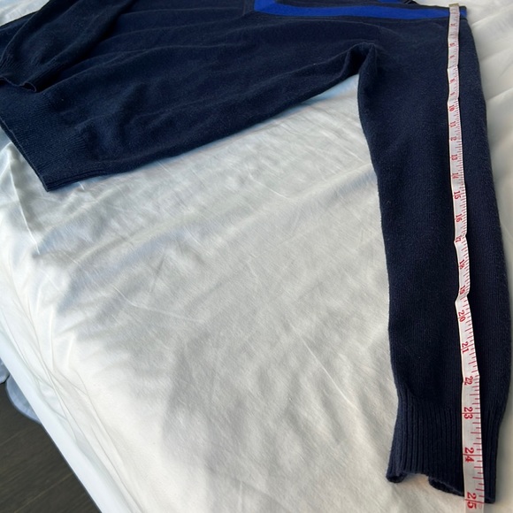 LAGENCE Antionette V Neck Pullover Blue Long Sleeve Sweater XXS - Picture 15 of 15